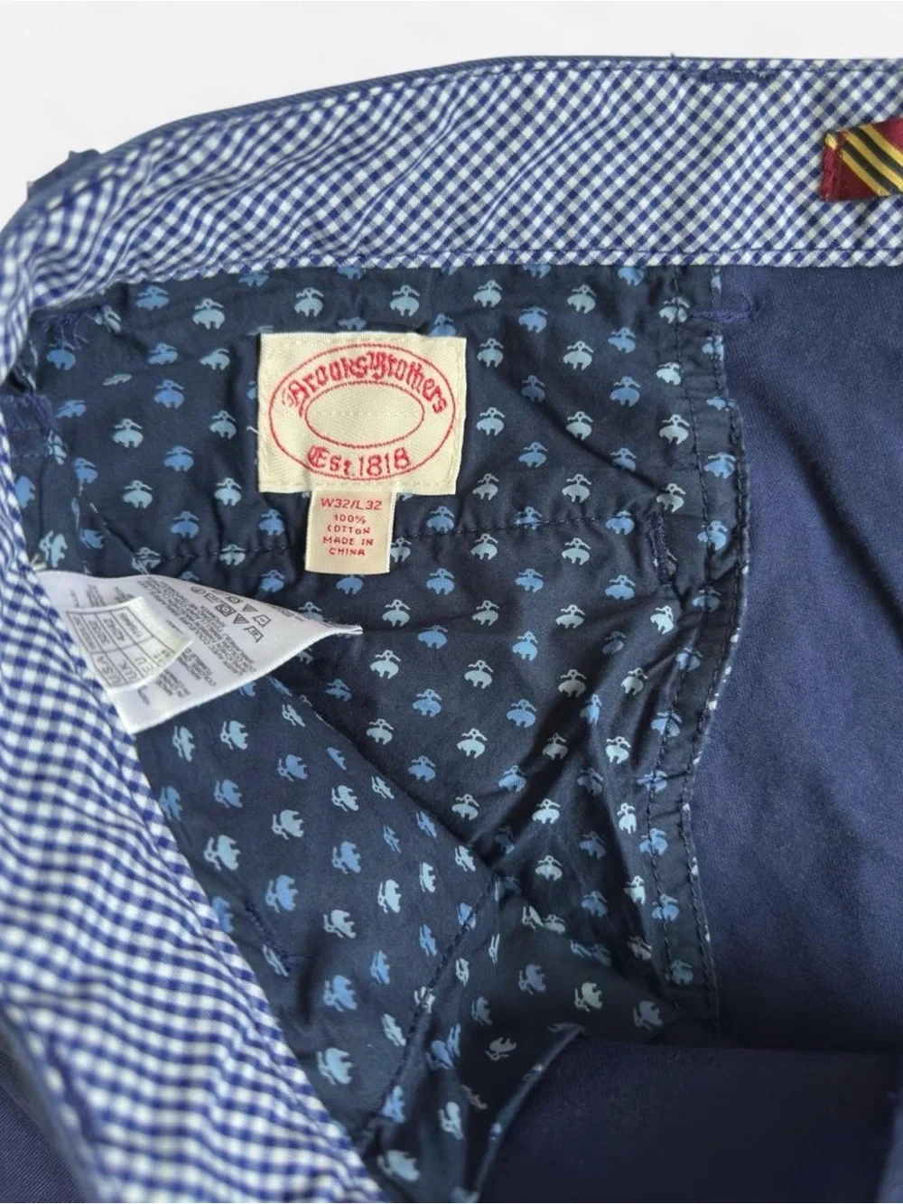 Brooks Brothers Navy Cotton Chino Pants 32x32